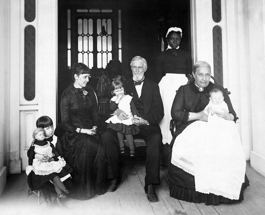 Jefferson Davis Family Portrait - Circa 1885 Photograph by War Is Hell Store