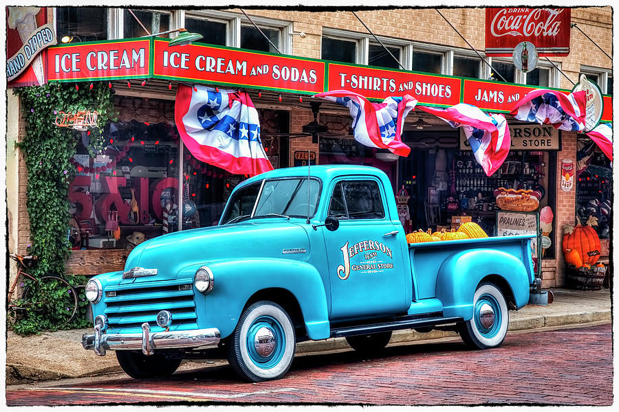 Jefferson General Store Truck Print Photograph by Harriet Feagin