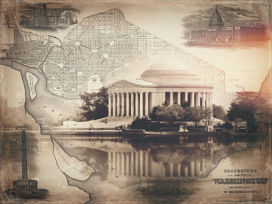 thomas jefferson memorial map