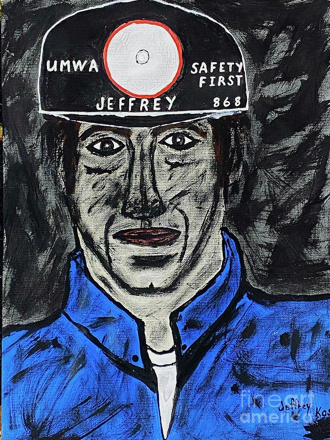 Jeffrey The Coal Miner Painting by Jeffrey Koss