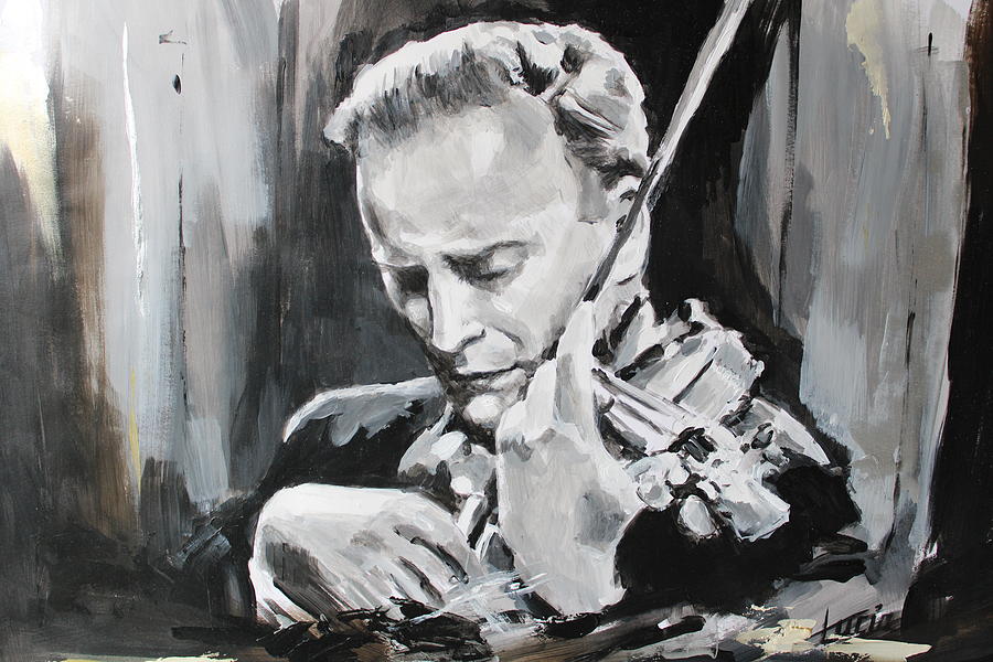 Jehudi Menuhin, opus 61 Painting by Lucia Hoogervorst