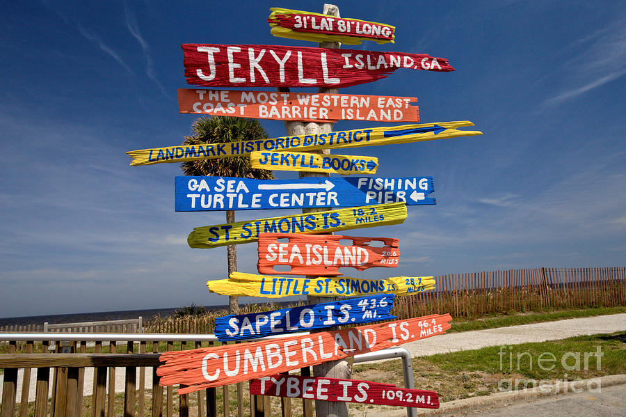 Jekyll Island Beach Signs Photograph by Adam Jewell