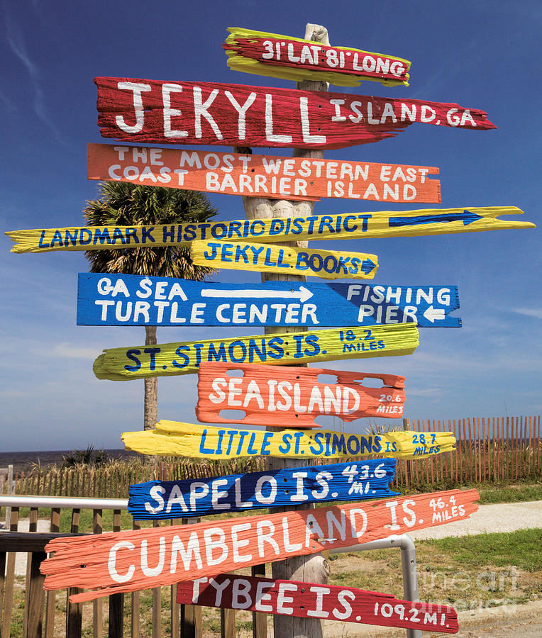 Jekyll Island Beach Signs Closeup Photograph by Adam Jewell