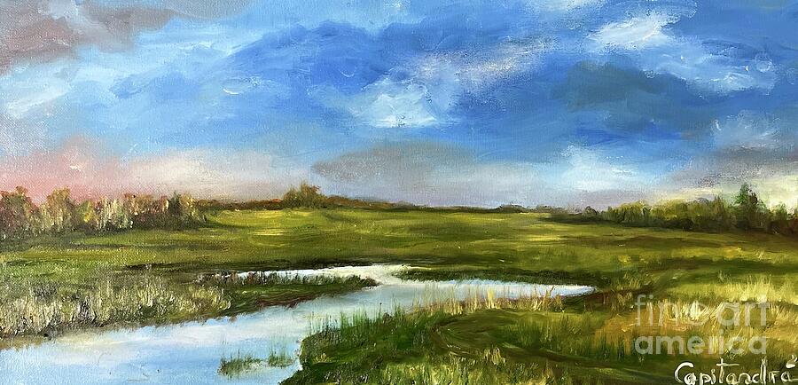 Original Acrylic Painting of the Sapelo River in Eulonia, Georgia, Low cheapest County, Salt Marsh, Coast