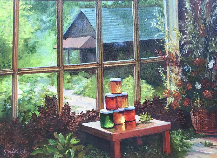 Jelly Jars Painting by Judy Rixom