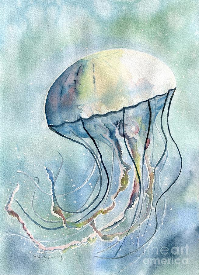 Jellyfish 3 Painting by Melly Terpening
