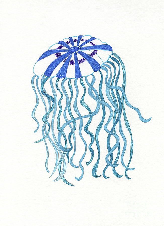 Jellyfish Blues Painting by Norma Appleton