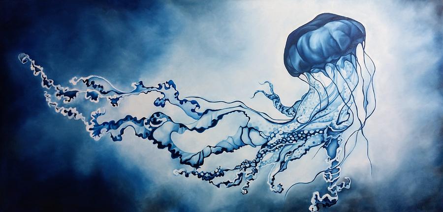 Jellyfish dreams Painting by Sabrina Motta