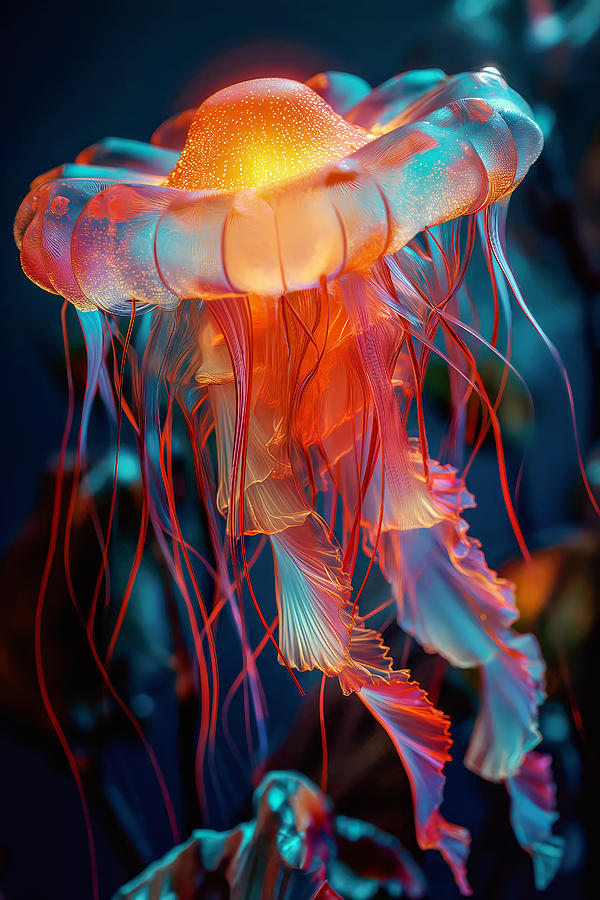 Jellyfish Flower Digital Art by Wes and Dotty Weber