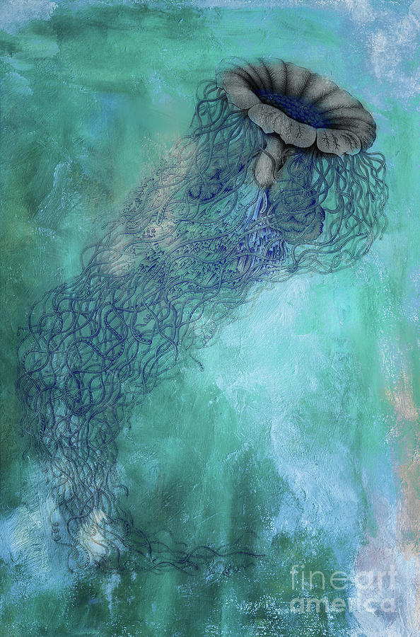 Jellyfish Painting by Mindy Sommers