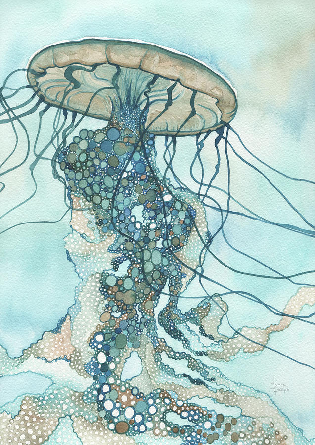 Nature Painting - Jellyfish I by Tamara Phillips
