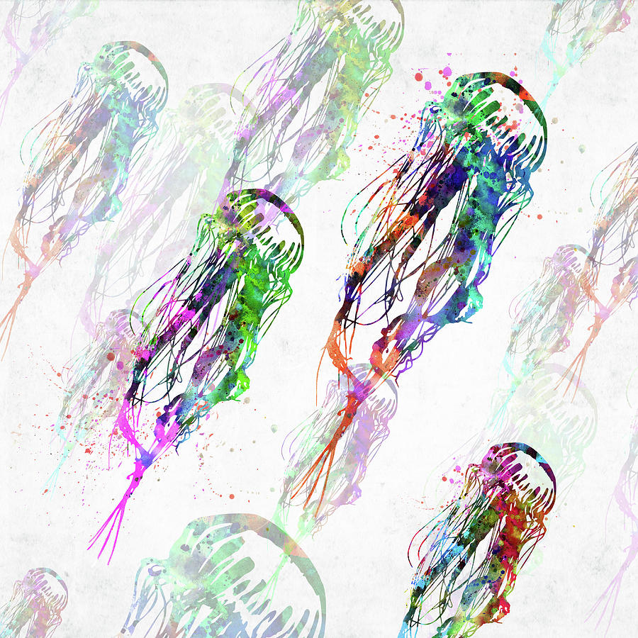 Jellyfish Pattern Digital Art