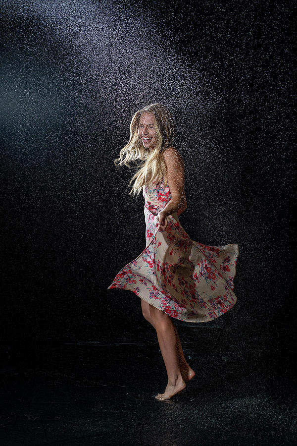 Jennah modeling water splash photos Photograph by Dan Friend