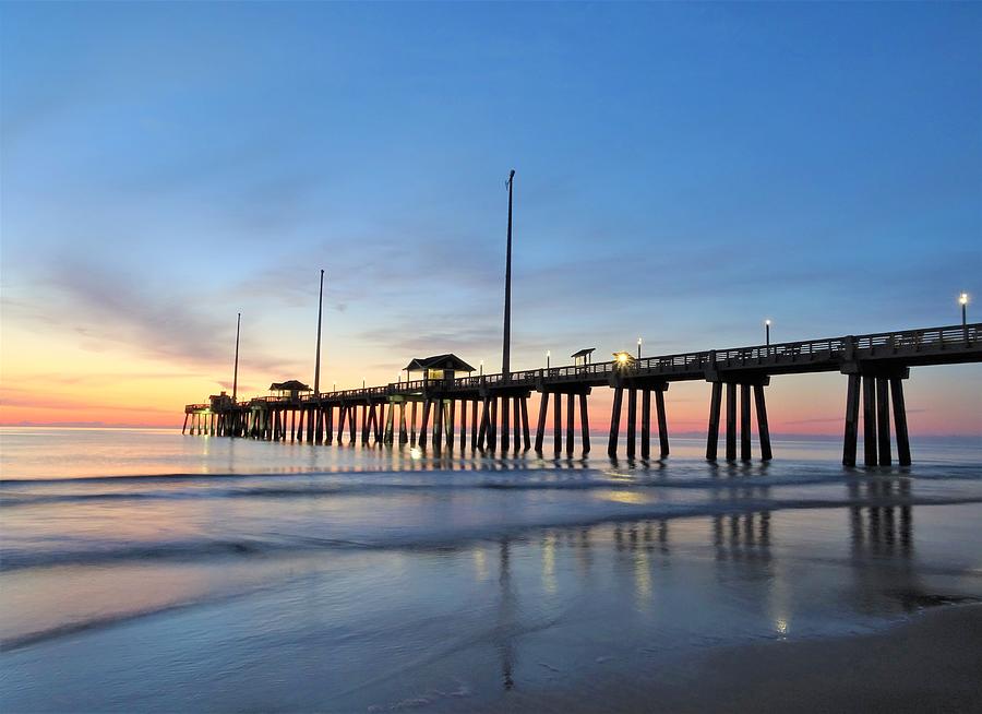 Jennette's Pier Smooth Sunrise II Photograph by Sean Paul Ballentine