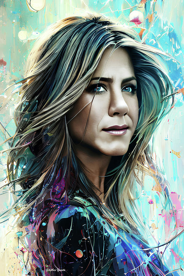 Jennifer Aniston Digital Art by Stephen Younts