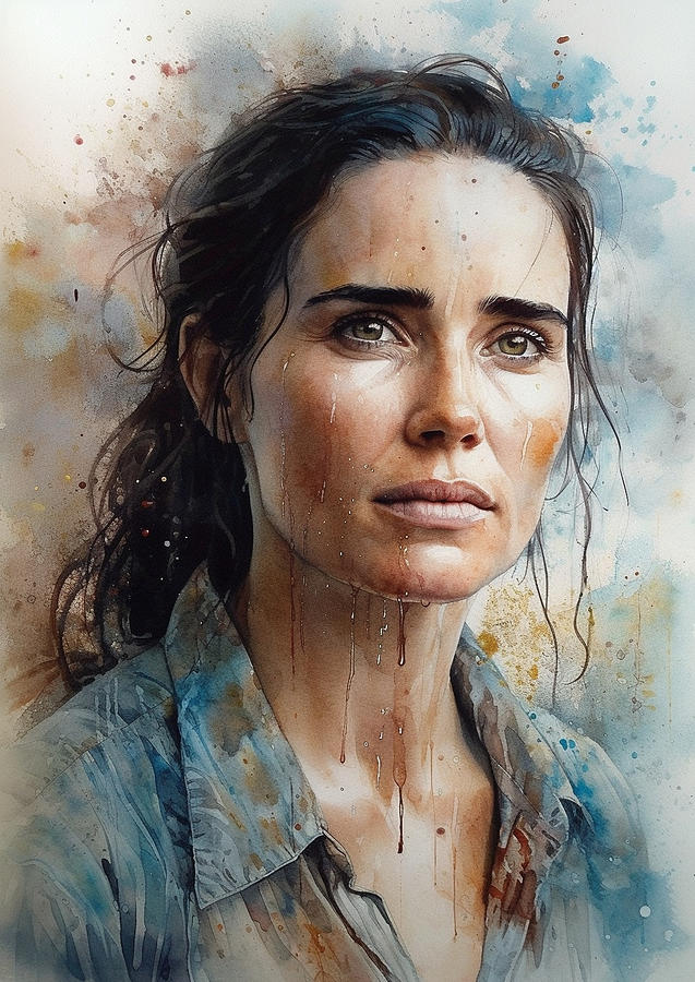 Jennifer Connelly 01 Digital Art by Thuy Dinh Thi - Fine Art America