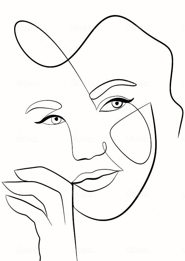 Jennifer Jones minimalist portrait 2b Drawing by Movie World Posters