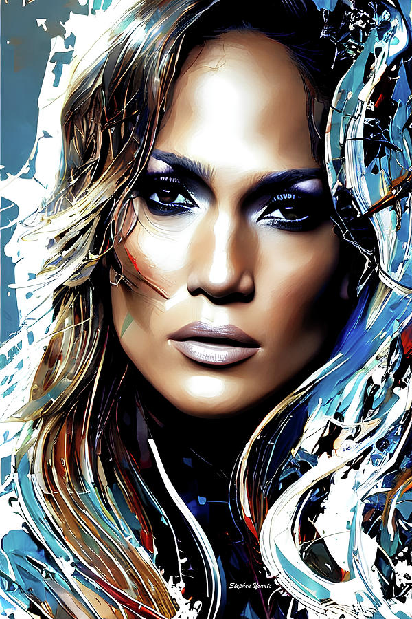 Jennifer Lopez Digital Art by Stephen Younts