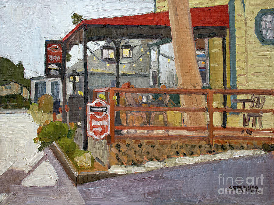 Jennings House Cafe - Point Loma, San Diego, California Painting by Paul Strahm