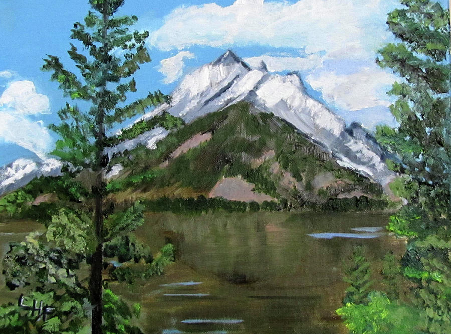 Jenny Lake in the Tetons Painting by Linda Feinberg