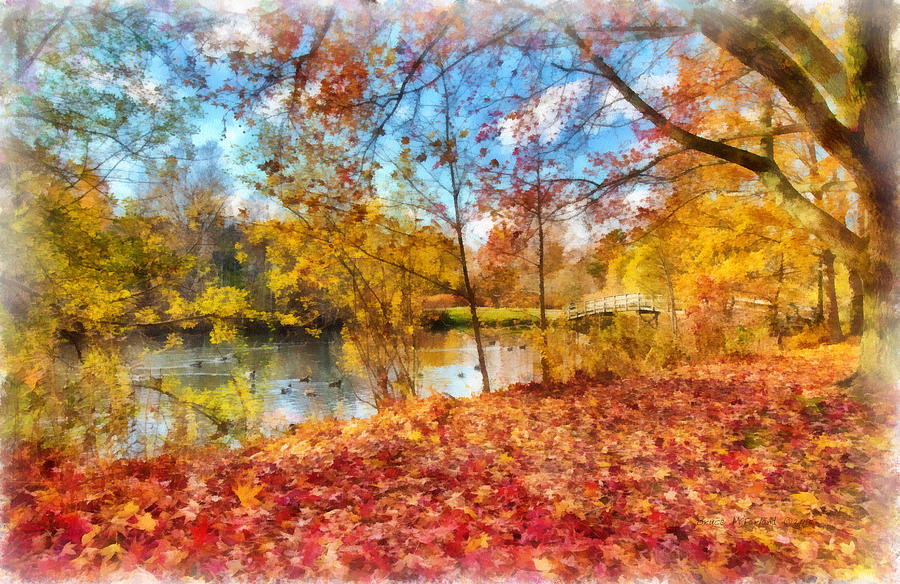 Jenny Pond Watercolor - Plymouth, MA - L406 Photograph by Bruce McFarland