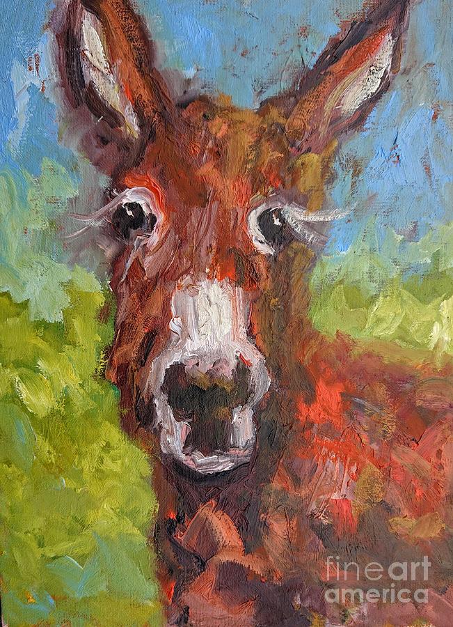 Jenny the Banshees donkey  Painting by Mary Cahalan Lee - aka PIXI