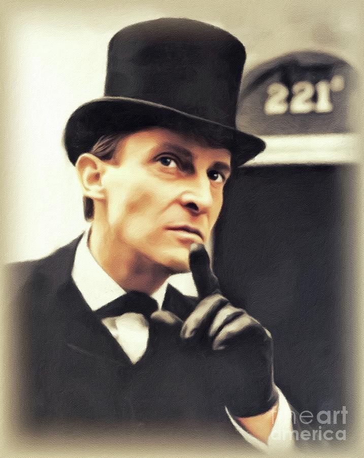 Vintage Painting - Jeremy Brett, Actor by Esoterica Art Agency