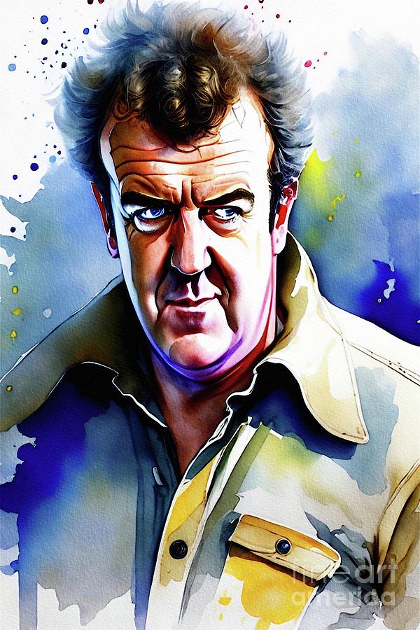 Jeremy Clarkson, TV Presenter Painting by John Springfield Fine Art