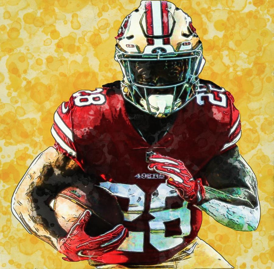 Jerick McKinnon 49ers RB Digital Art by Bob Smerecki - Fine Art America