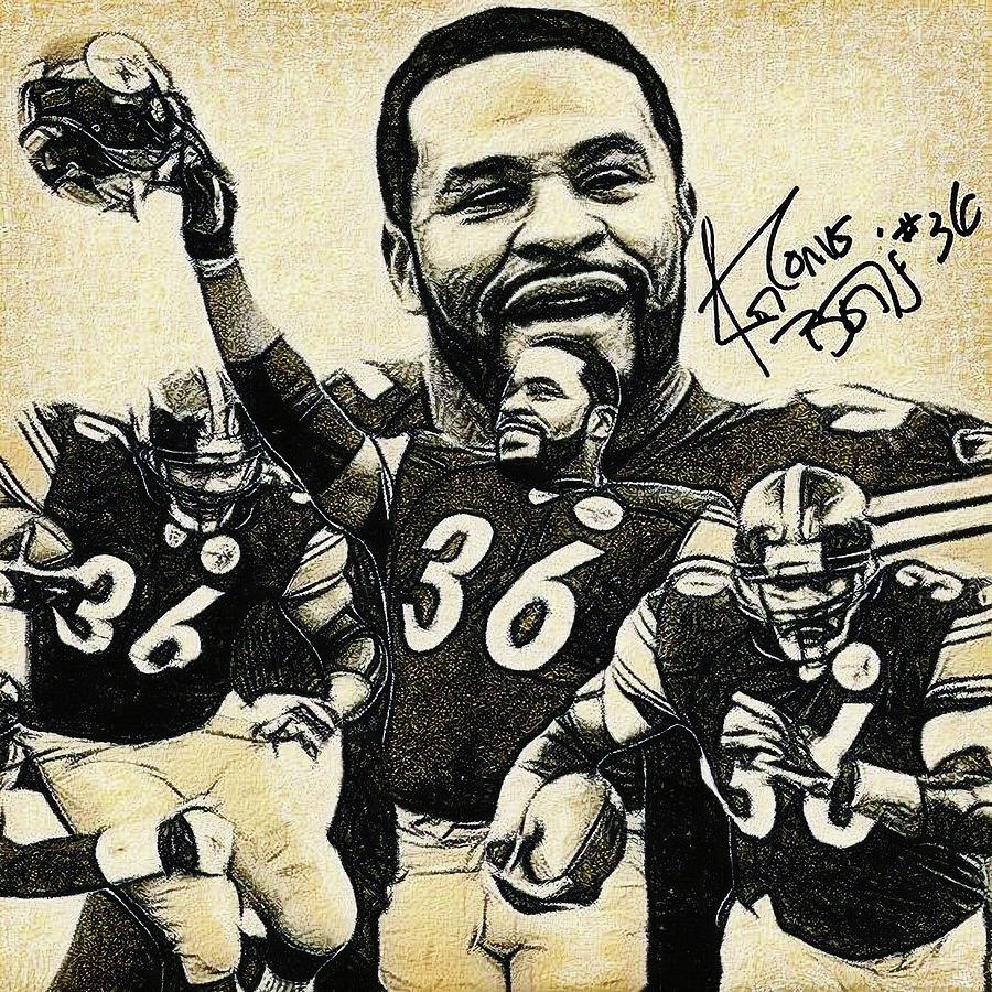 Jerome Bettis Pittsburgh Steelers Football Art Illustrated 