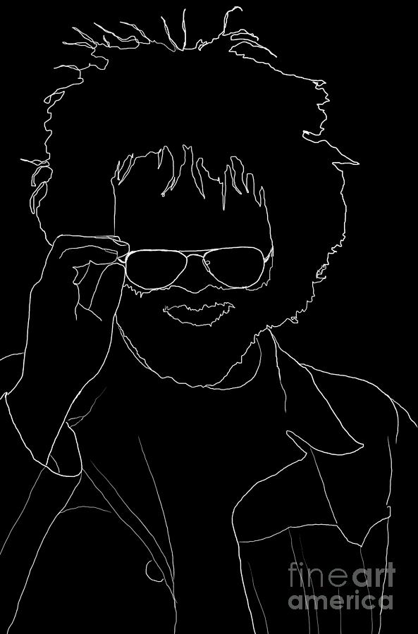 Abstract Digital Art - Jerry Garcia Abstract by Danaan Andrew