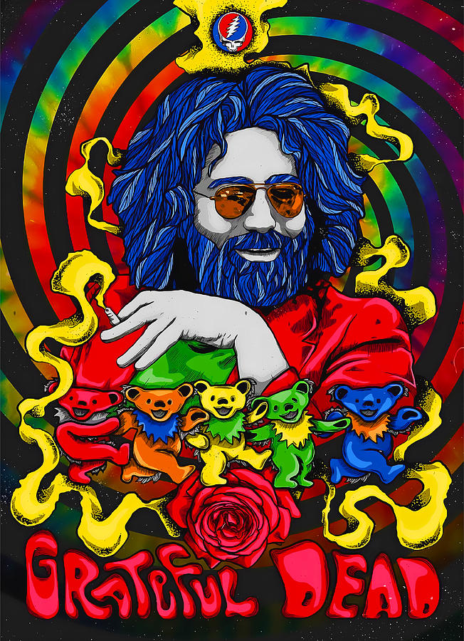 Jerry Garcia Bear Digital Art by Cinta Alexsander