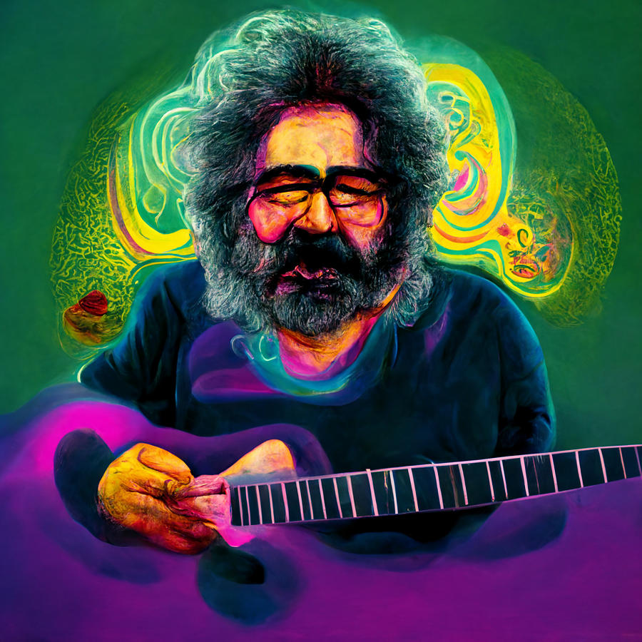 Jerry Garcia Jamming Out Digital Art by Zachary Berger | Fine Art America