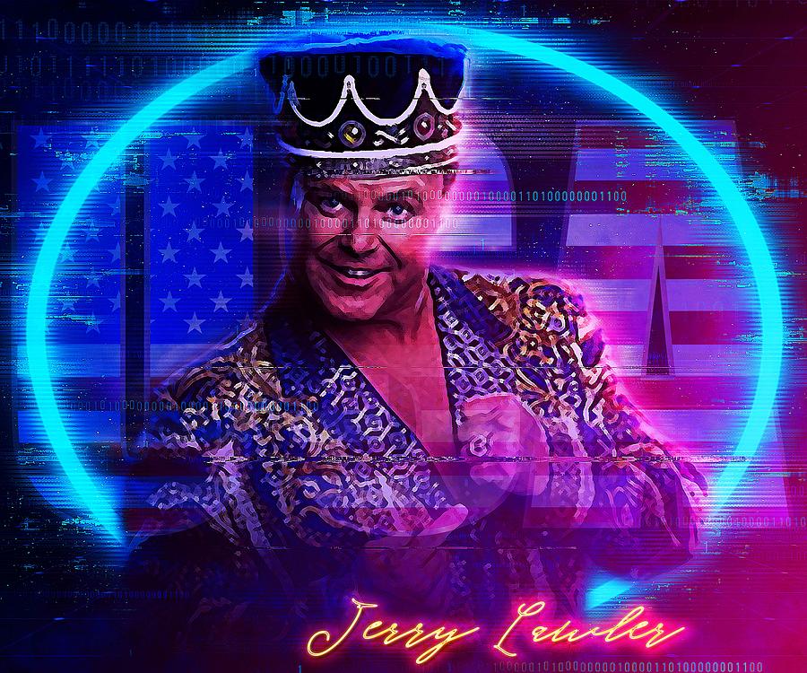 Jerry Lawler Neon Art Mixed Media by Luettgen Vidal Fine Art America