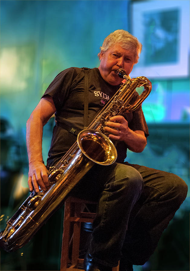 Jerry Logas on Baratone Sax Photograph by Jessica Levant