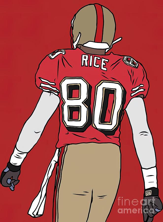 Jerry Rice BackTo Painting by Tiffany Rogers | Pixels