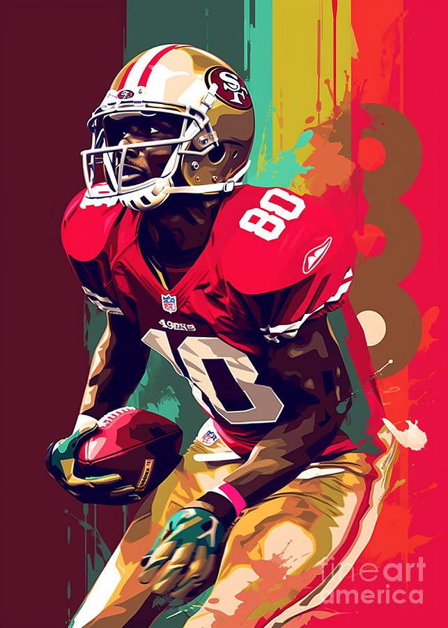 Jerry Rice San Francisco 49ers Digital Art by Hha - Fine Art America