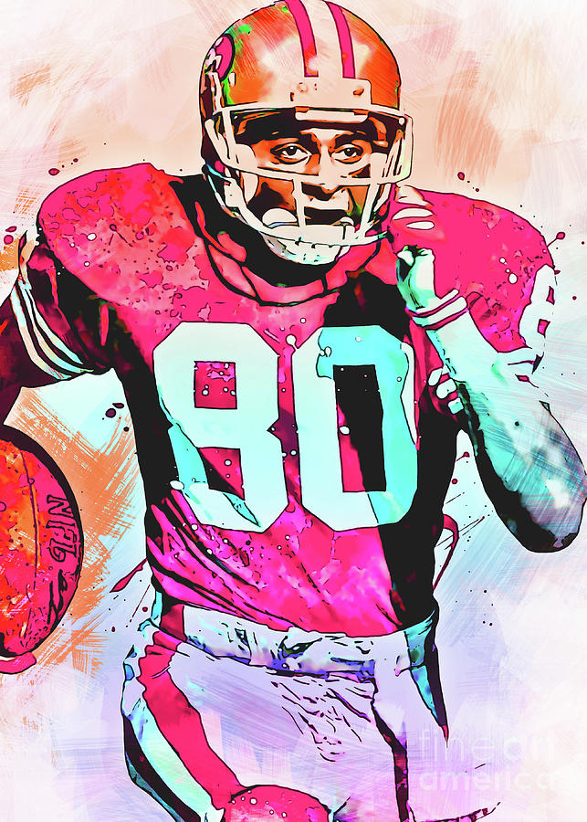 Jerry Rice San Francisco Painting by Kun Funny - Pixels