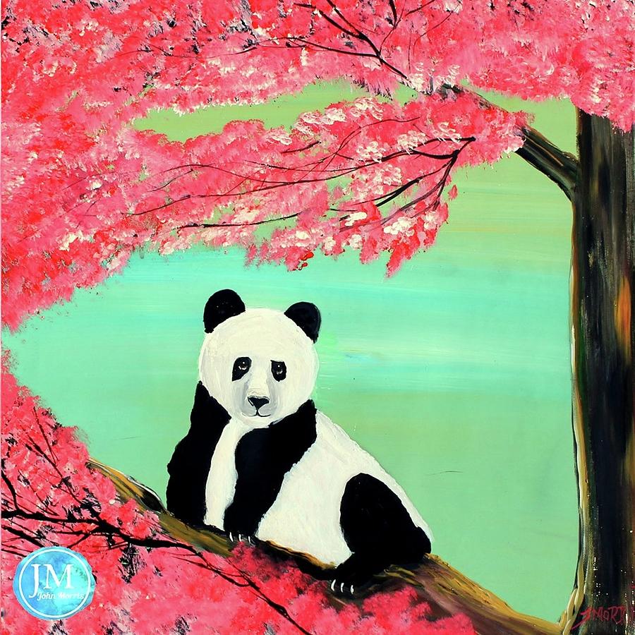 Jerry the panda Painting by John Morris