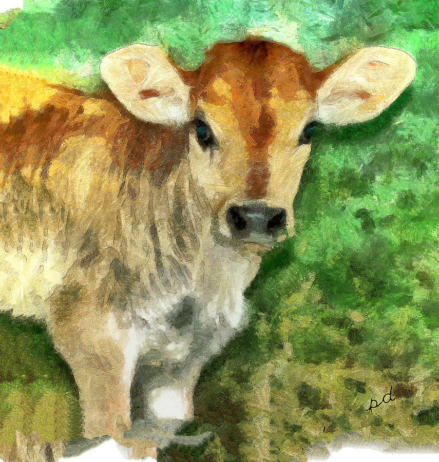 Jersey Calf Painting by Doggy Lips