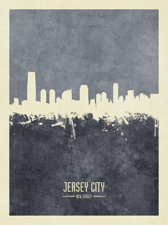Jersey City Digital Art - Jersey City New Jersey Skyline #36 by Michael Tompsett