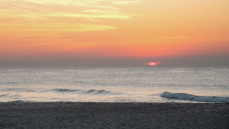 Jersey Shore Sunrise Over the Hazy Horizon by Matthew DeGrushe