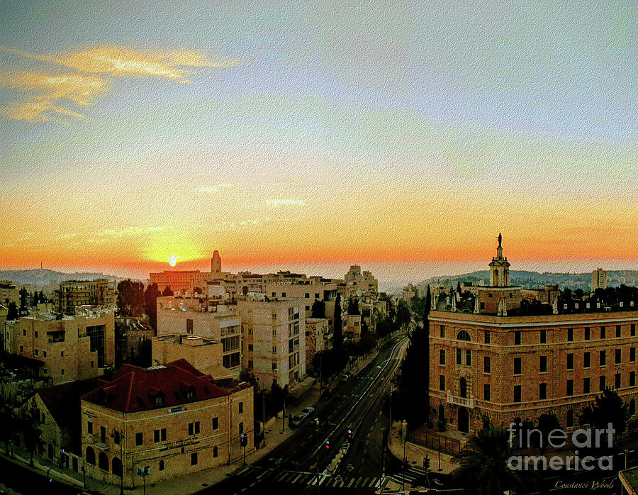 Jerusalem At Dawn Digital Art by Constance Woods