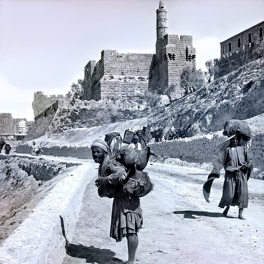 Jerusalem Citadel in 1915 Photograph by Munir Alawi