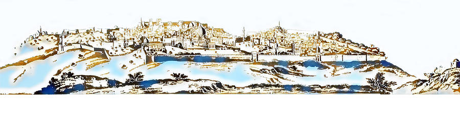 Jerusalem City in 1823 Photograph by Munir Alawi