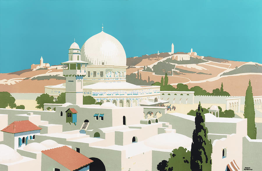 Architecture Drawing - Jerusalem by Frank Newbould