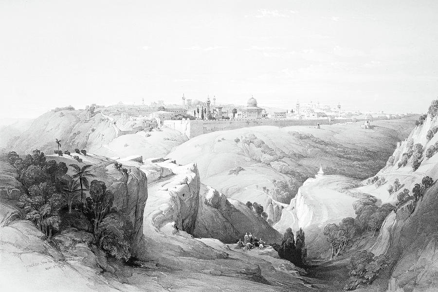 Jerusalem from Mount of Olives 1839 Photograph by Munir Alawi