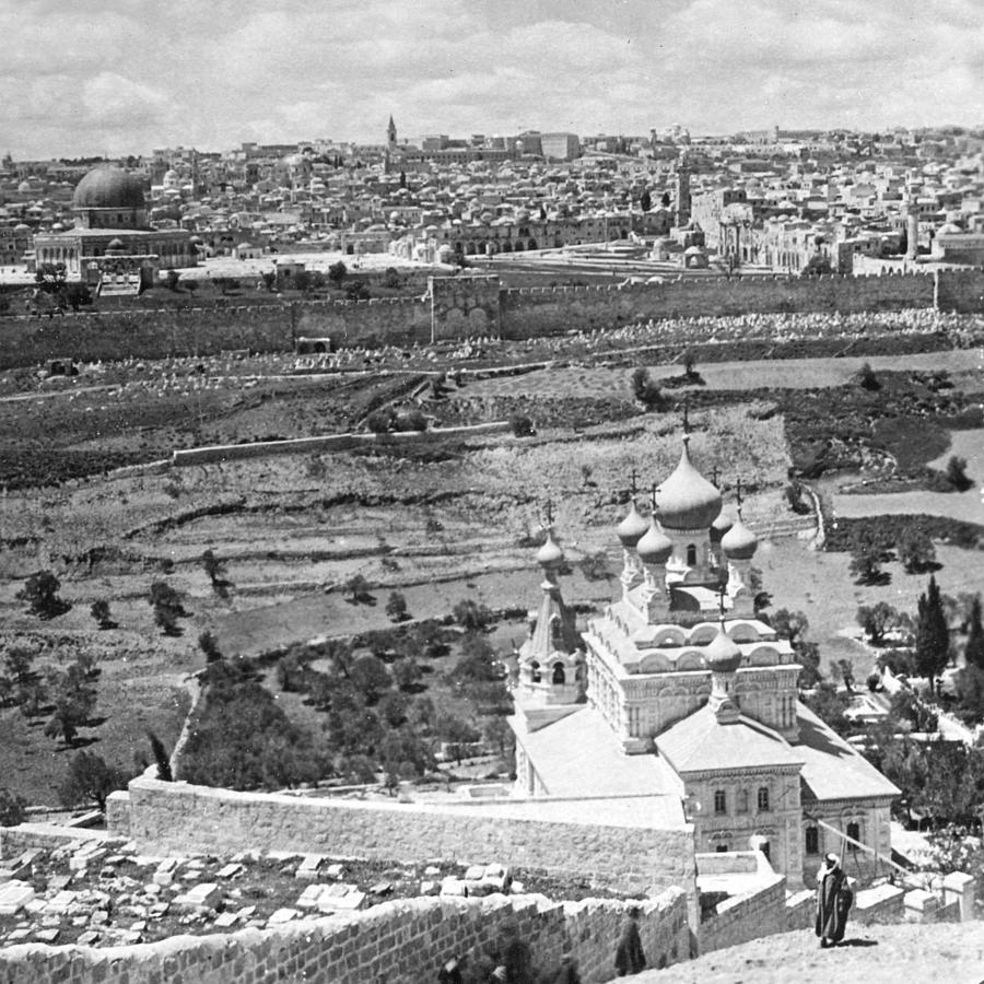 Jerusalem from Mount of Olives in 1901 Photograph by Munir Alawi