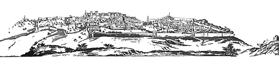 Jerusalem in 1823 Photograph by Munir Alawi