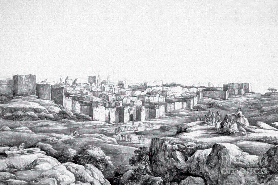 Jerusalem in 1842 Photograph by Munir Alawi